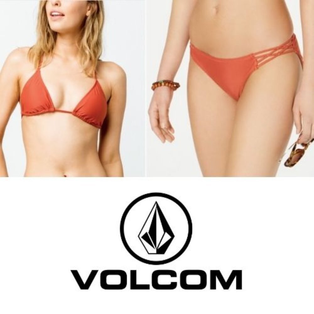 New Volcom Simply Solid Triangle Top & Cheeky Bot… - image 1